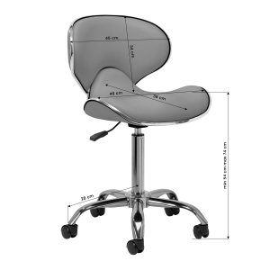 Gabbiano taboret kosmetyczny Q-4599 szary (130597)