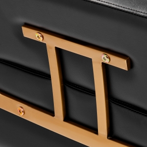 Gabbiano fotel fryzjerski Porto złoto Czarny (148037)