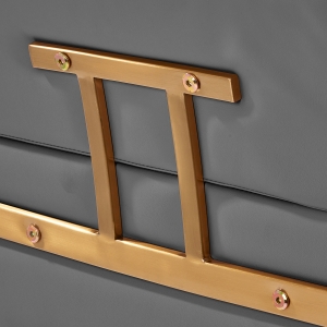 Gabbiano fotel fryzjerski Porto złoto Szary (148039)