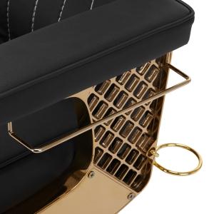 Gabbiano fotel Barberski Marcus złoto czarny (148417)