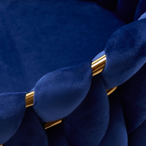 4Rico krzesło QS-GW06G aksamit granatowe (148116)