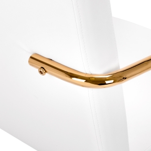 Krzesło kosmetyczne QS-OF211G złoto białe (148167)