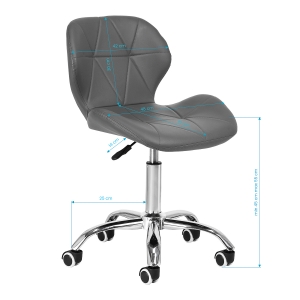 Taboret kosmetyczny QS-06 szary (149661)