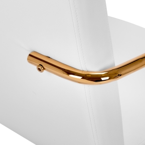 Krzesło Kosmetyczne QS-OF211G złoto kremowo - szare (154450)