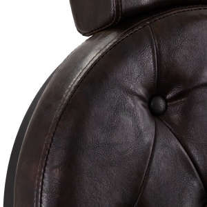 Gabbiano fotel barberski President brązowy z czarną ramą (152034)