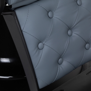 Gabbiano Fotel barberski Francesco grafitowy z czarną ramą (153412)