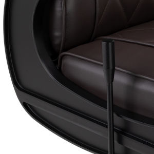 Hair System fotel barberski BM88066B brązowy czarna rama (154180)