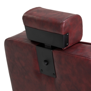 Hair System fotel barberski BM88066B bordowy czarna rama  (154181)