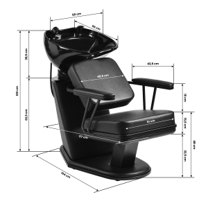 Gabbiano myjnia fryzjerska Madryt czarny  (154389)