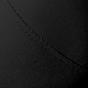 Taboret kosmetyczny Giovanni 1004 czarny ze srebrną podstawą (141630)