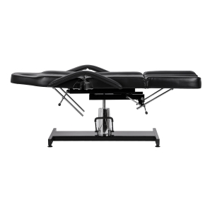 Fotel kosmetyczny hydrauliczny do pedicure Sillon 210 z kołyską i dzielonym podnóżkiem czarny  (155680)
