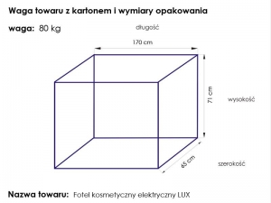 ACTIVESHOP Fotel kosmetyczny elektr. Lux czarny 