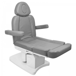 Fotel kosmetyczny elektr. Azzurro 708A 4 siln. szary podgrzewany (124626)