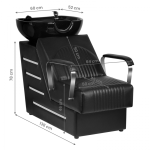 Gabbiano myjnia fryzjerska barberska Orlean czarna  (138341)