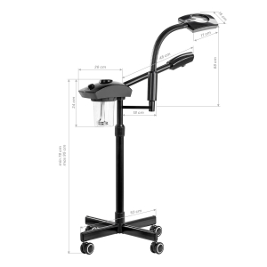 Wapozon Giovanni z lampą lupą D-21 czarny  (147020)