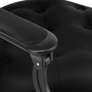 Gabbiano Fotel barberski Niccolo czarny z czarną ramą (153417)