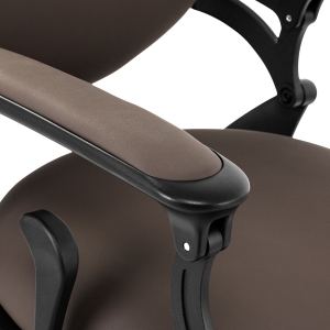 Gabbiano fotel barberski Niccolo brązowy bezguzikowy (153415)