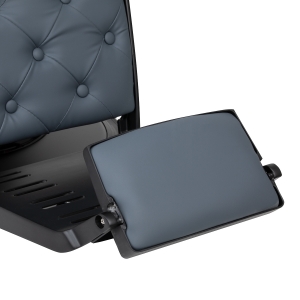 Gabbiano Fotel barberski Francesco grafitowy z czarną ramą (153412)