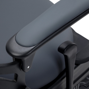 Gabbiano Fotel barberski Niccolo grafitowy bezguzikowy (153416)