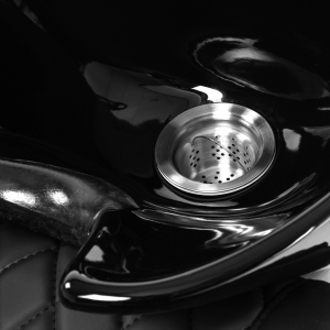 Gabbiano Myjnia fryzjerska Sylvia z elektrycznym podnóżkiem i masażem czarna (153418)