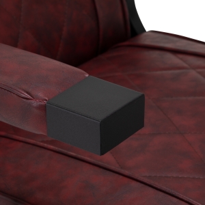 Hair System fotel barberski BM88066B bordowy czarna rama  (154181)