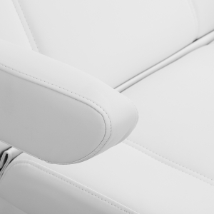 Fotel kosmetyczny elektr. Azzurro Lux 4m biały z kołyską  (154878)