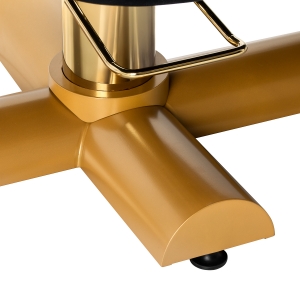 Fotel zabiegowy do rzęs Sillon Corona czarny welur ze złotą podstawą (155740)