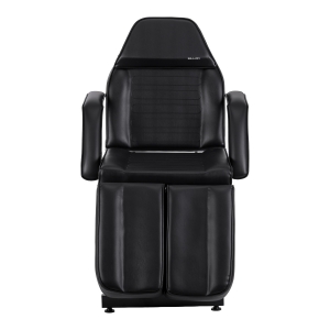 Fotel kosmetyczny hydrauliczny do pedicure Sillon 210 z kołyską i dzielonym podnóżkiem czarny  (155680)