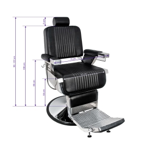 Gabbiano fotel barberski Royal czarny (112371)