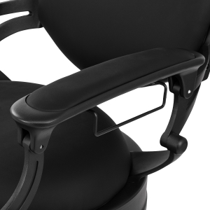 Gabbiano Fotel barberski Niccolo czarny bezguzikowy (153414)