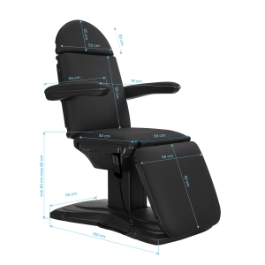 Elektryczny fotel kosmetyczny SILLON Eclipse 3 siln. czarny (153287)