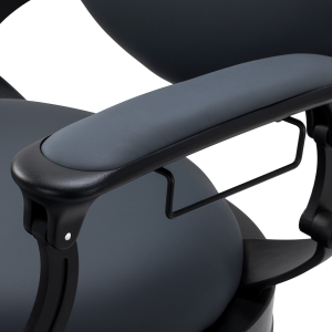 Gabbiano Fotel barberski Niccolo grafitowy bezguzikowy (153416)