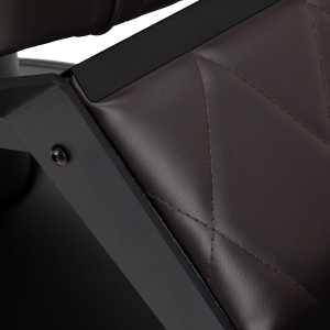 Hair System fotel barberski BM88066B brązowy czarna rama (154180)