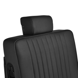 Gabbiano Fotel barberski Levi czarny z czarną ramą bez przeszycia z tyłu (154190)