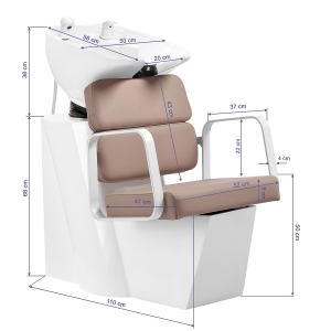 Gabbiano myjnia fryzjerska Porto biało Beżowy (154151)