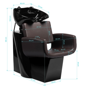 Gabbiano myjnia fryzjerska Mataro Brązowy (154163)