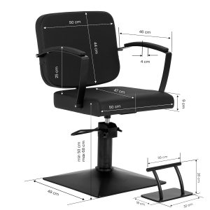 Hair System Fotel fryzjerski Edge noir Czarny (154337)