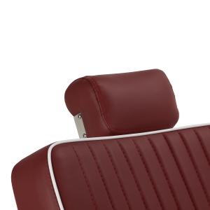 Gabbiano fotel barberski Visionerio czerwony chrom rama  (155244)