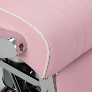 Gabbiano fotel barberski Visionerio różowy chrom rama  (155269)