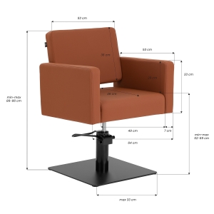 Gabbiano fotel fryzjerski Vitoria brązowy  (154194)