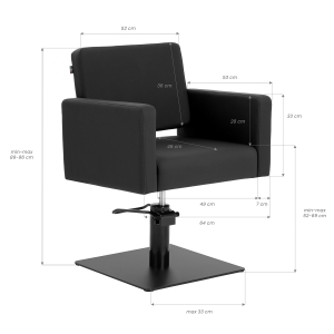 Gabbiano fotel fryzjerski Vitoria czarny (154193)