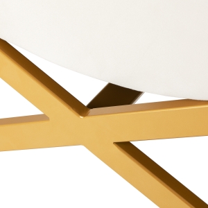 Fotel zabiegowy do rzęs Sillon Umbra biały welur ze złotą podstawą (155739)