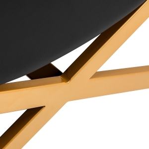 Fotel zabiegowy do rzęs Sillon Alba czarny ze złotą podstawą (155738)