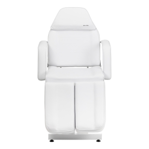 Fotel kosmetyczny hydrauliczny do pedicure Sillon 210 z kołyską i dzielonym podnóżkiem biały (155703)
