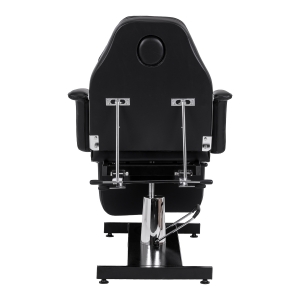 Fotel kosmetyczny hydrauliczny do pedicure Sillon 210 z kołyską i dzielonym podnóżkiem czarny  (155680)