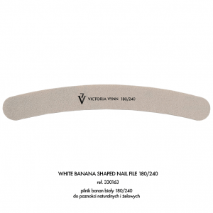 VICTORIA VYNN WHITE BANANA SHAPED NAIL FILE PILNIK BANAN 180/240