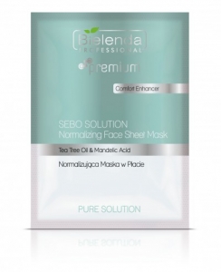 BIELENDA PURE SOLUTION FACE SHEET MASK NORMALIZUJĄCA MASKA W PŁACIE