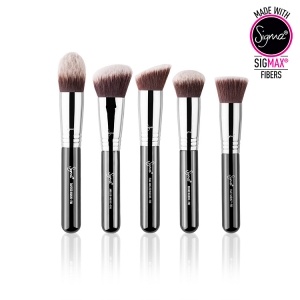 SIGMA BEAUTY SIGMAX KABUKI KIT CHROME FERRULE ZESTAW PĘDZLI KABUKI