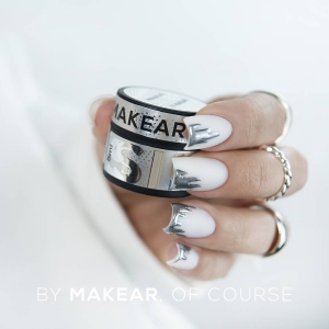 MAKEAR METTALIC GEL SILVER NAIL ART