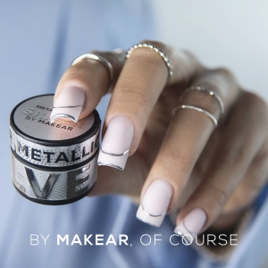 MAKEAR METTALIC GEL SILVER NAIL ART